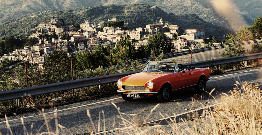 Rondreis Sicilie Fiat 124 Spider